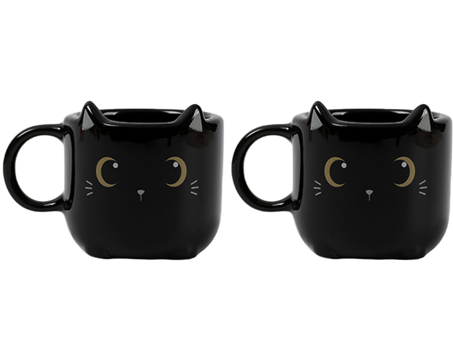 I-TOTAL Espressotassen 2er Set XL2520A Black Cat