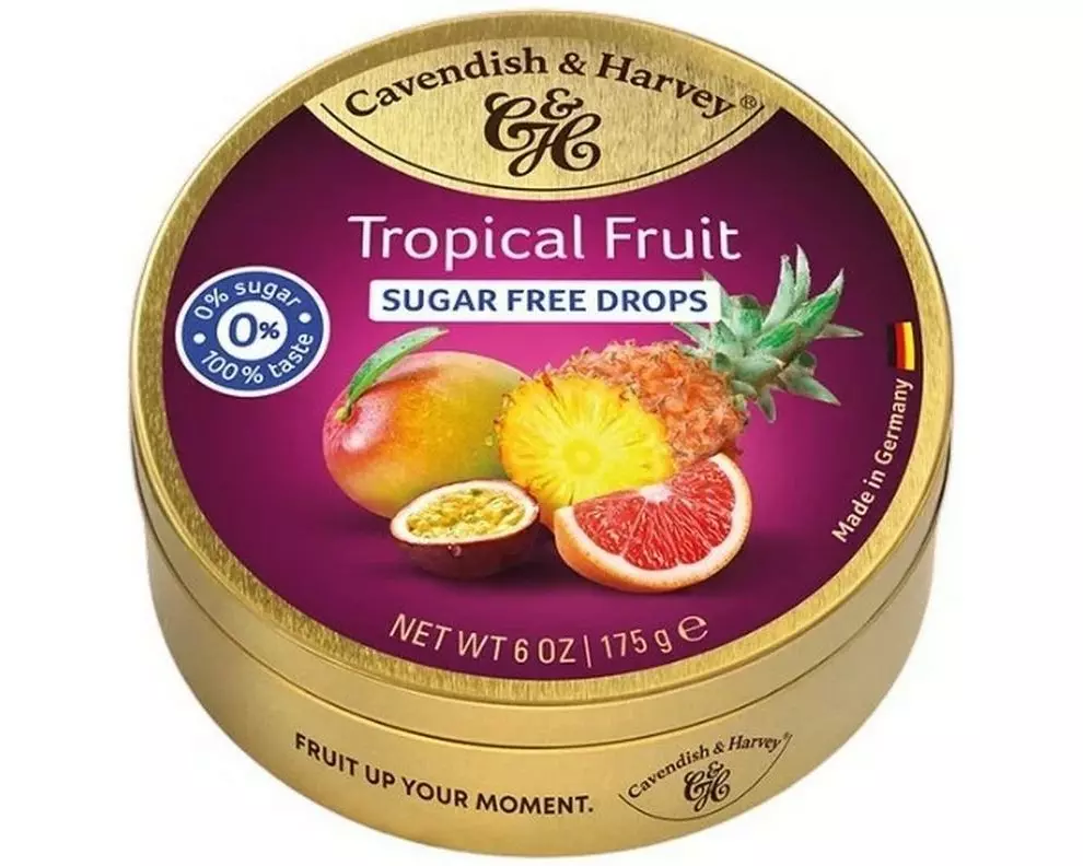 Cavendish & Harvey Sugar Free Tropical Fruit Drops 175 g