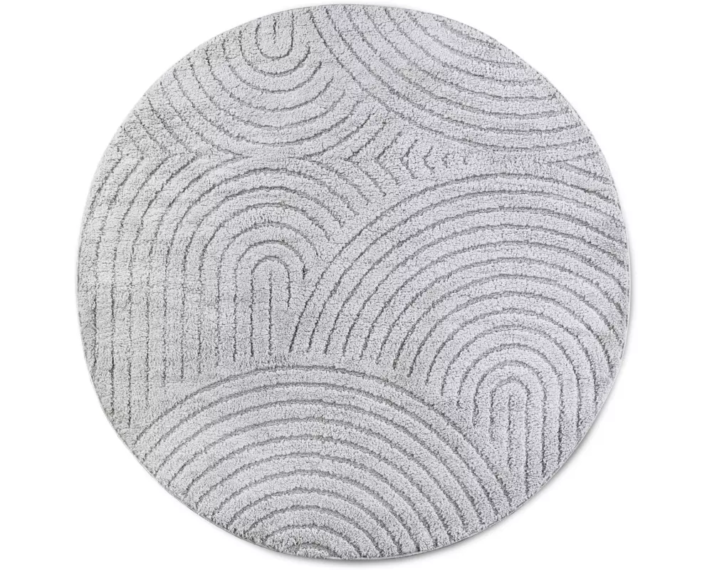 Elle Decoration Teppich Panglao Ø 160 cm, Light Grey