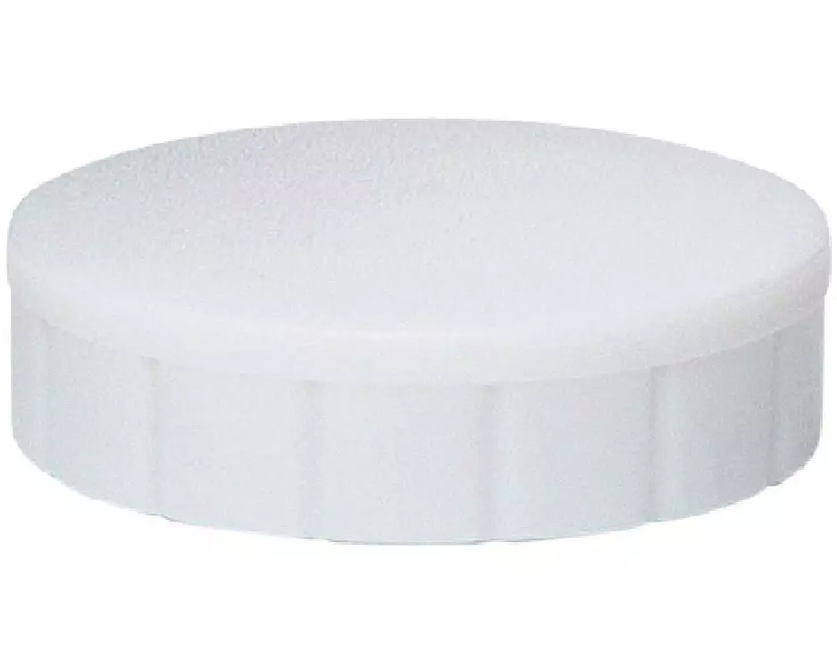 Maul Haftmagnet Solid Ø 24 mm, 600 g, Weiss, 10 Stück