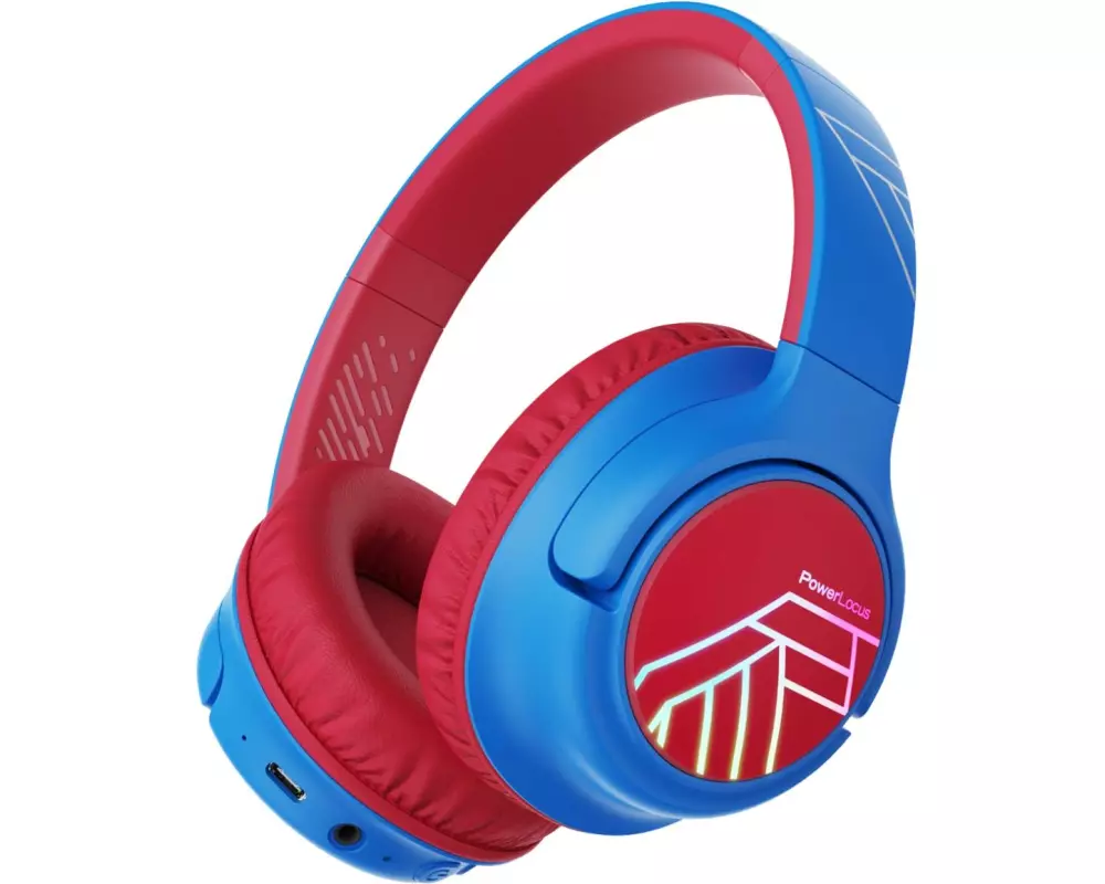 PowerLocus Bobo Blau Rot LED Micro-SD AUX Bluetooth