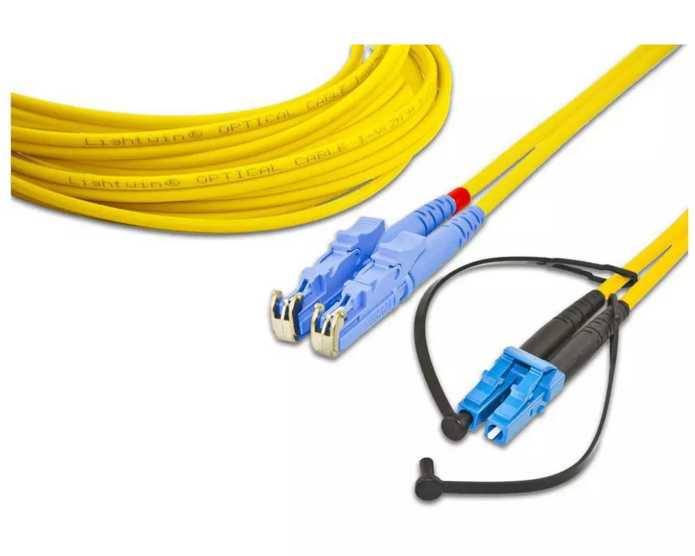 Lightwin LWL-Patchkabel Singlemode E2000 – LC, OS2, Duplex, 5 m