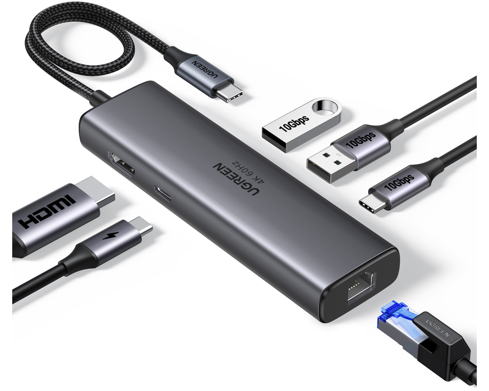 UGREEN HUB 6-in-1 USB-C 100W 45000