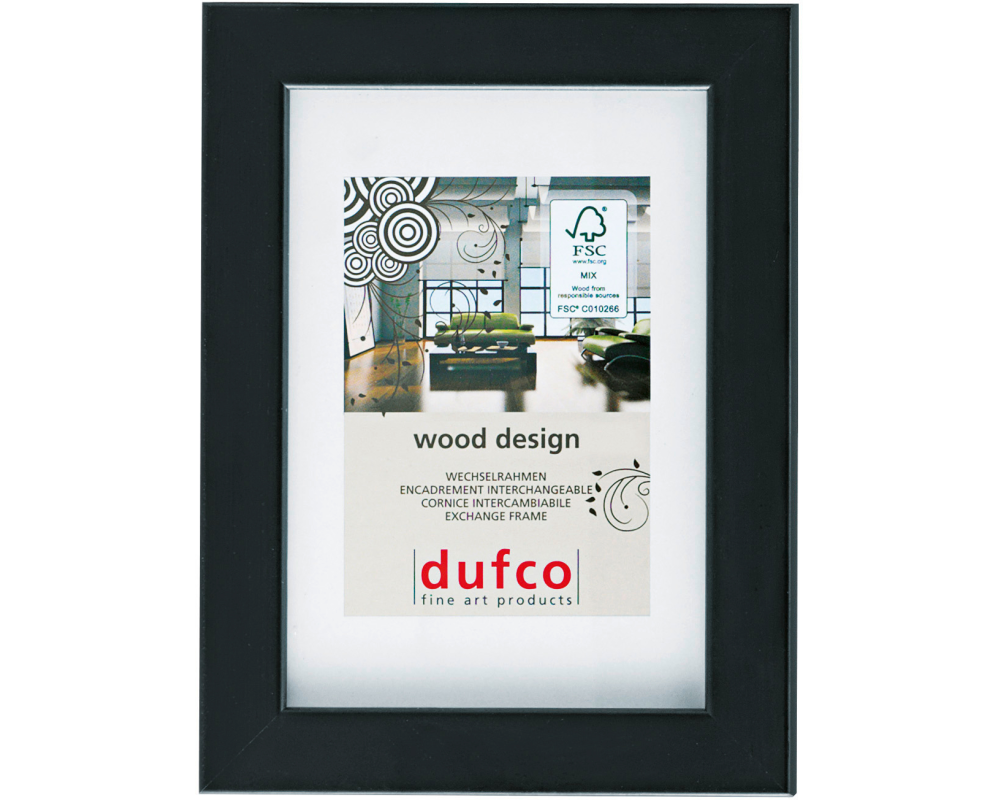 DUFCO Holz-Bilderrahmen 15x21cm 1610.80110 Toronto schwarz