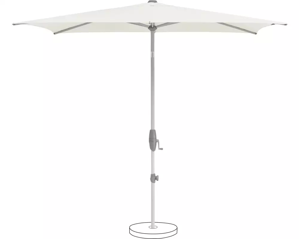 Suncomfort by Glatz Sonnenschirm Shell Turn, 250 x 200 cm, Sand White