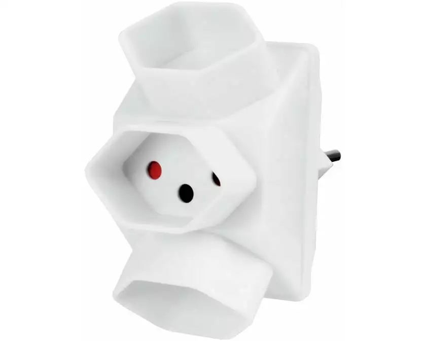 STEFFEN Mehrfachadapter 3x T13, Weiss