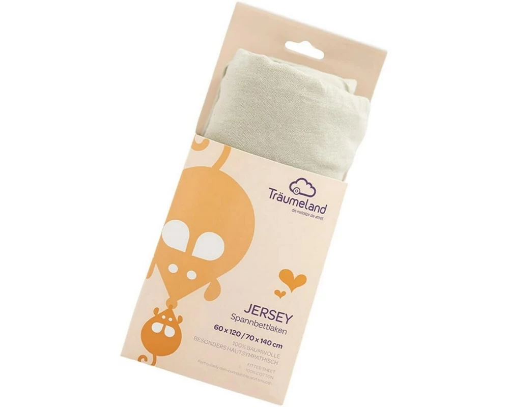 Träumeland Spannbettlaken Jersey Desert Sage 60 x 120 cm + 70 x 140 cm