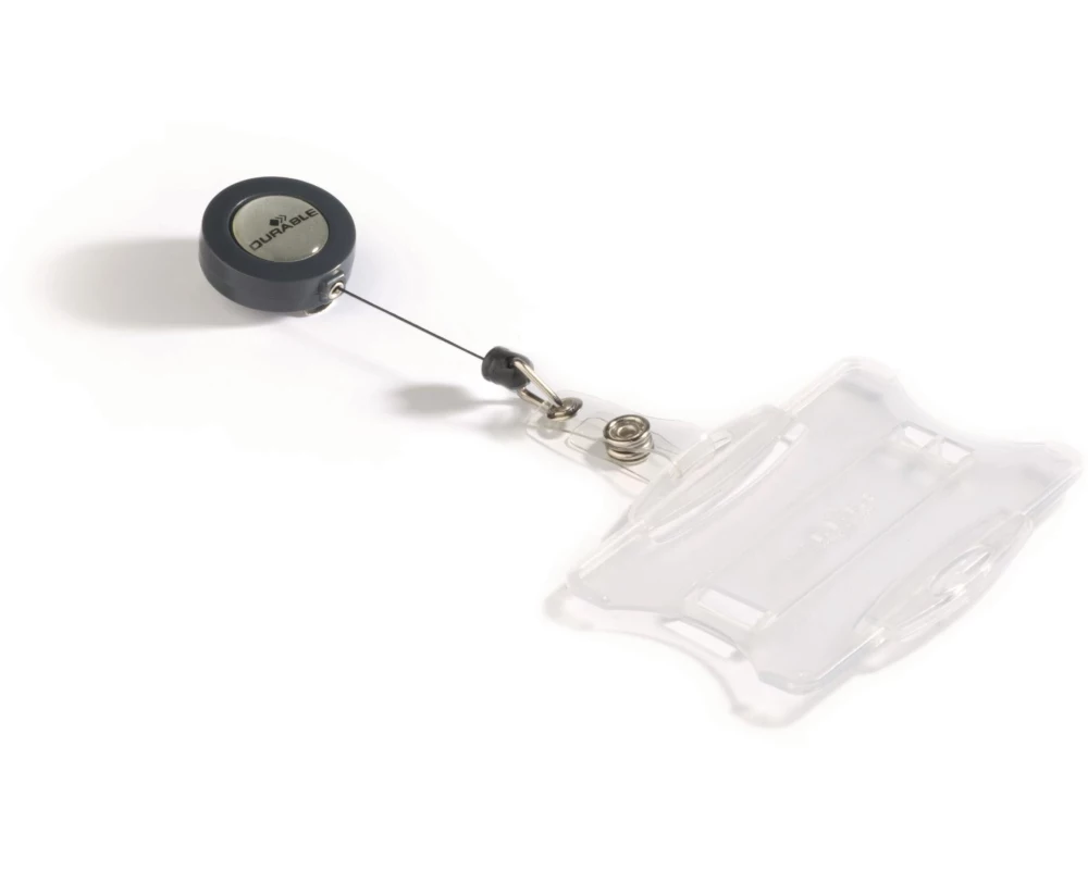 DURABLE Ausweishalter Hartbox mit Jojo für 1 Ausweis, 10 Stück