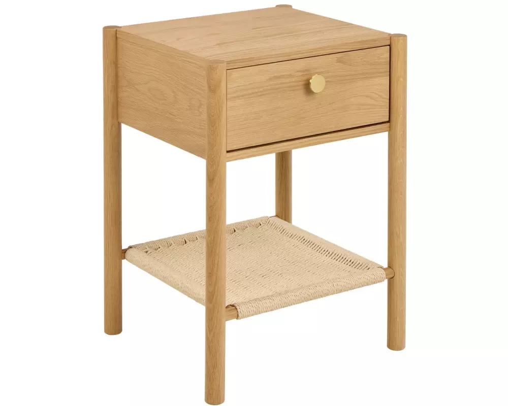 AC Design Nachttisch Monfort Hellbraun, 43.5 x 40 x 60 cm