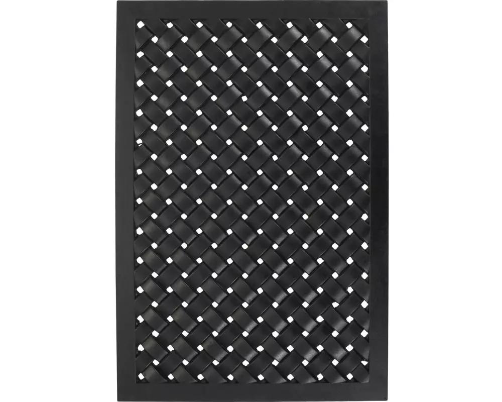 House Doctor Fussmatte Braid, 90 x 60 cm, Schwarz