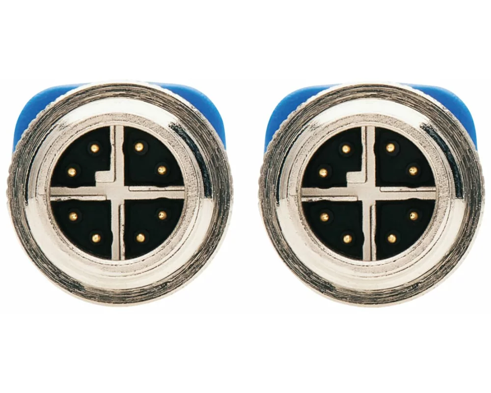 EATON TRIPPLITE M12, X-Code, Cat6a, 10G, F/UTP, CMR-LP, Shielded Ethernet Cable, M/M, IP68, PoE, Blue, 3m 9.8 ft.