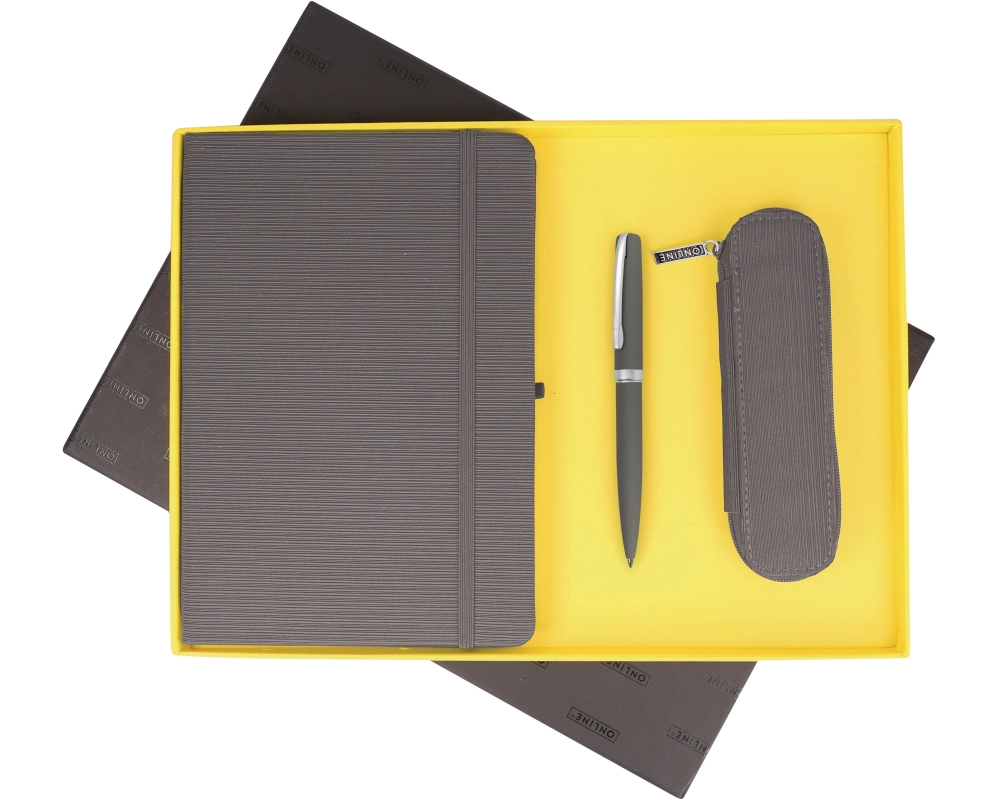 ONLINE Geschenkset Ocean grey 16993 Notizbuch, KS, Etui