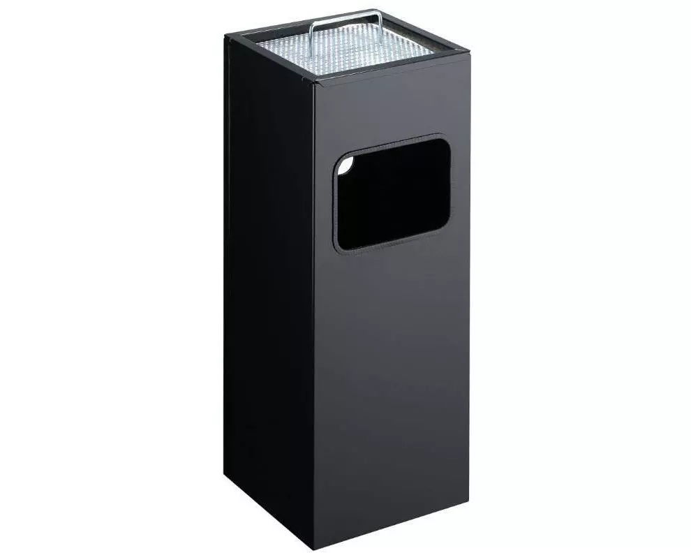 DURABLE Abfalleimer mit Ascher 17 l, Schwarz