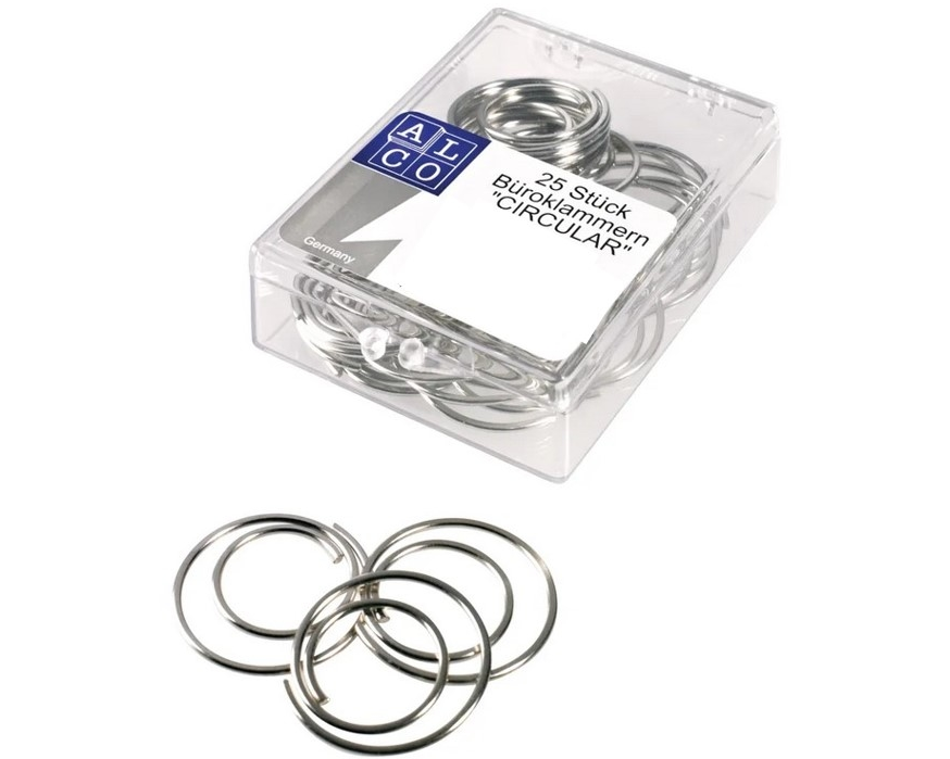 ALCO Büroklammern 30mm 272 Spiralförmig, verzinkt 25 Stk.