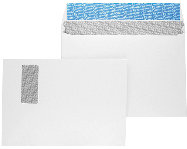 GOESSLER Couvert Expanso m/Fenster C4 2209 120g/weiss/Seitenfalt. 100 St.