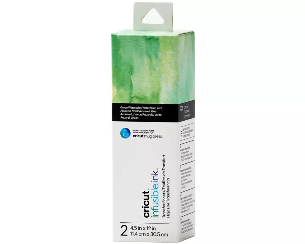 Cricut Aufbügelfolie Joy Infusible Ink 2 Stück, Grün gemustert