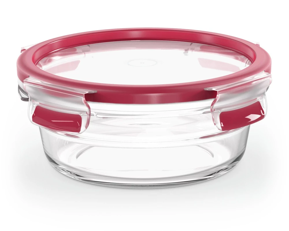 Emsa Vorratsbehälter Clip & Close Eco 0.6 l, Transparent/Rot