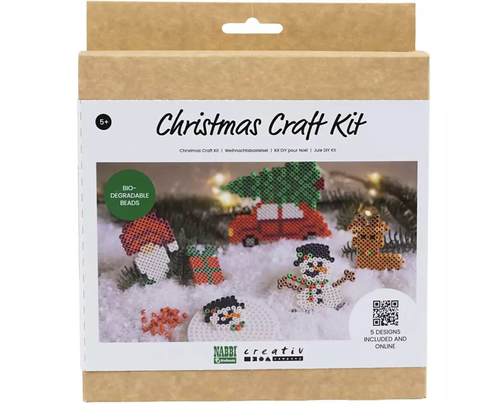 Creativ Company Bio Bügelperlen mit 5 Weihnachtsmotiven