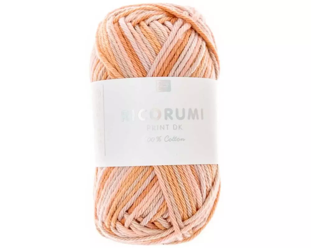 Rico Design Wolle Creative Ricorumi DK Print 25 g, Lachs-Mix