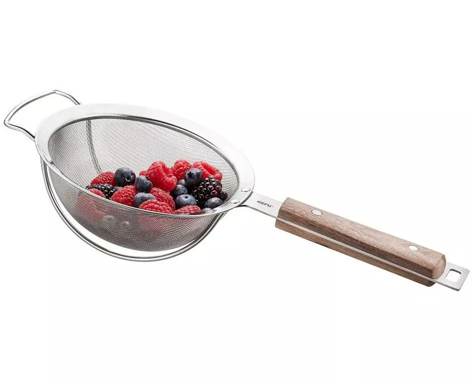 GEFU Abtropfsieb Passo 16 cm, Silber/Braun