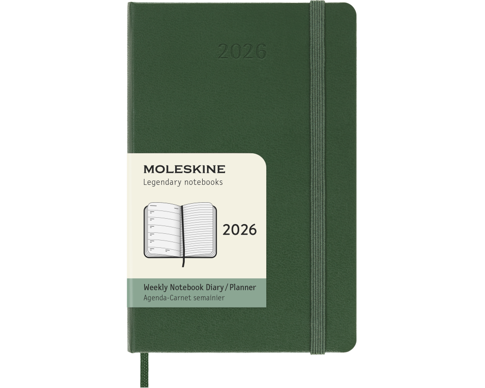 MOLESKINE Agenda Classic Pocket 2026 DHK1512WN2Y26 1W/1S myrtengrün HC 9x14cm