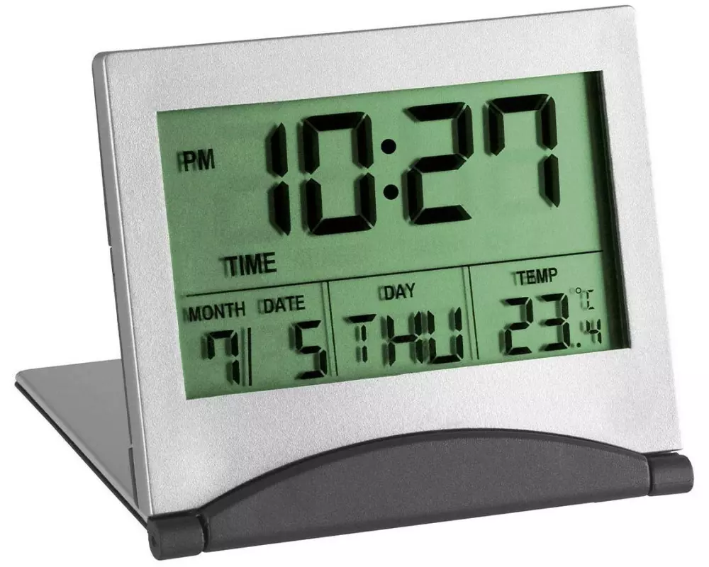 TFA Dostmann Multifunktionswecker Silber