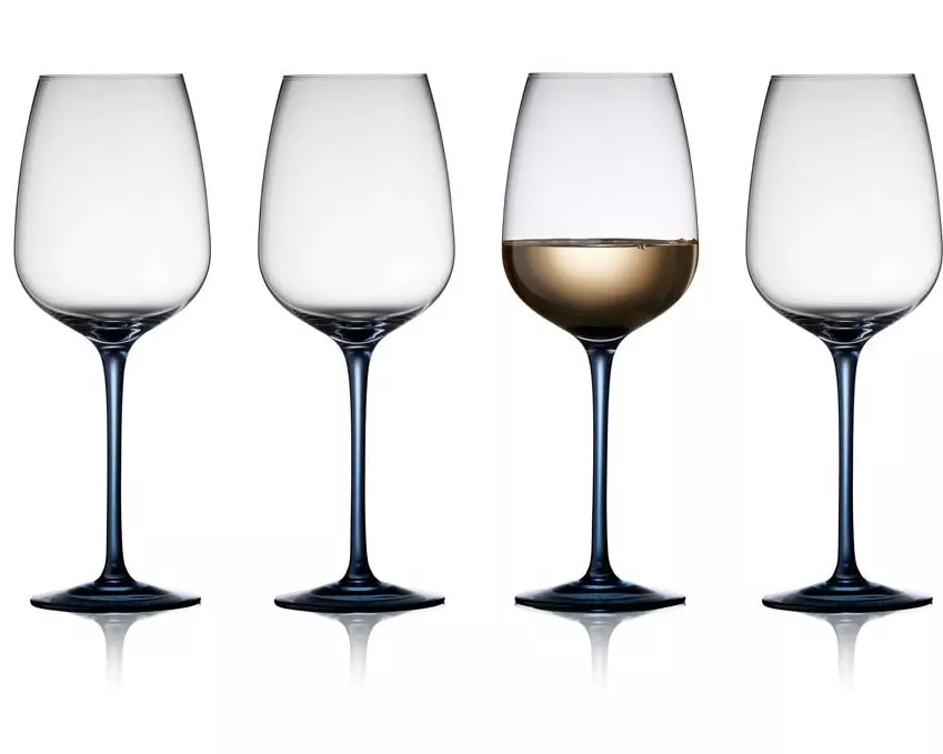 Lyngby Weingläser-Set Vienna Blau, 4 Stück, 53 cl
