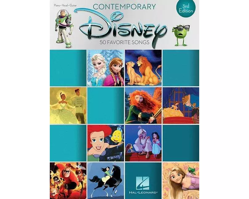 Contemporary Disney: 50 Favorite Songs - Disney Piano Book for Piano, Guitar, Vocal - Outstanding Sheet Music Book Collection - Vocal, Guitar, and Pia