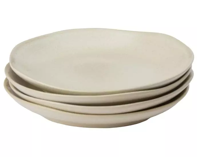 Urbanara Frühstücks- & Dessertteller Capela 4 Stück, 20 cm, Nature