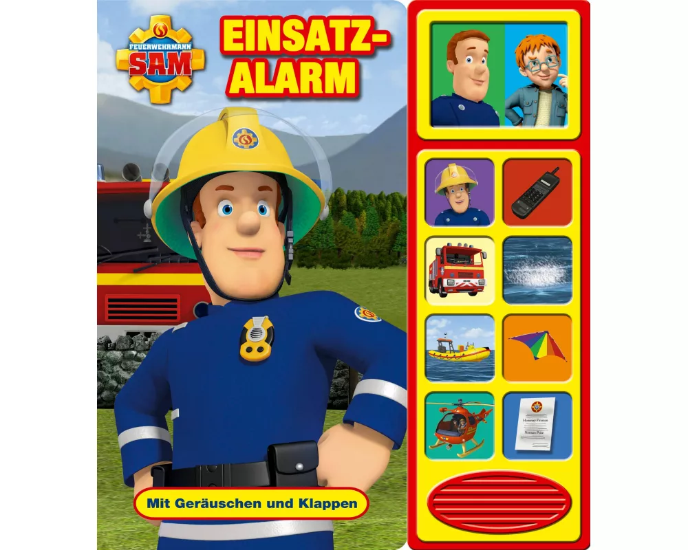 Feuerwehrmann Sam - Einsatzalarm,Klappen-Geräusche-Buch