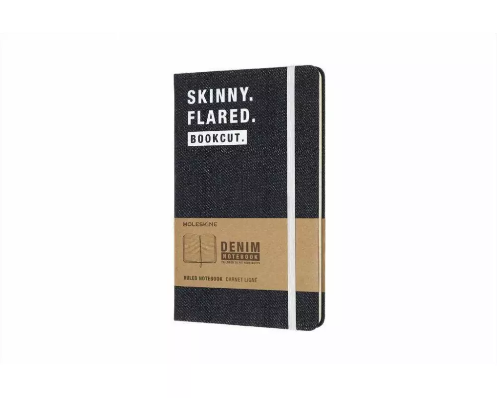 Moleskine Notebook-Denim. I/a5, ruled, hard cover, "skinny flared"