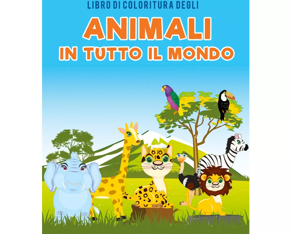 Libro di coloritura degli animali in tutto il mondo