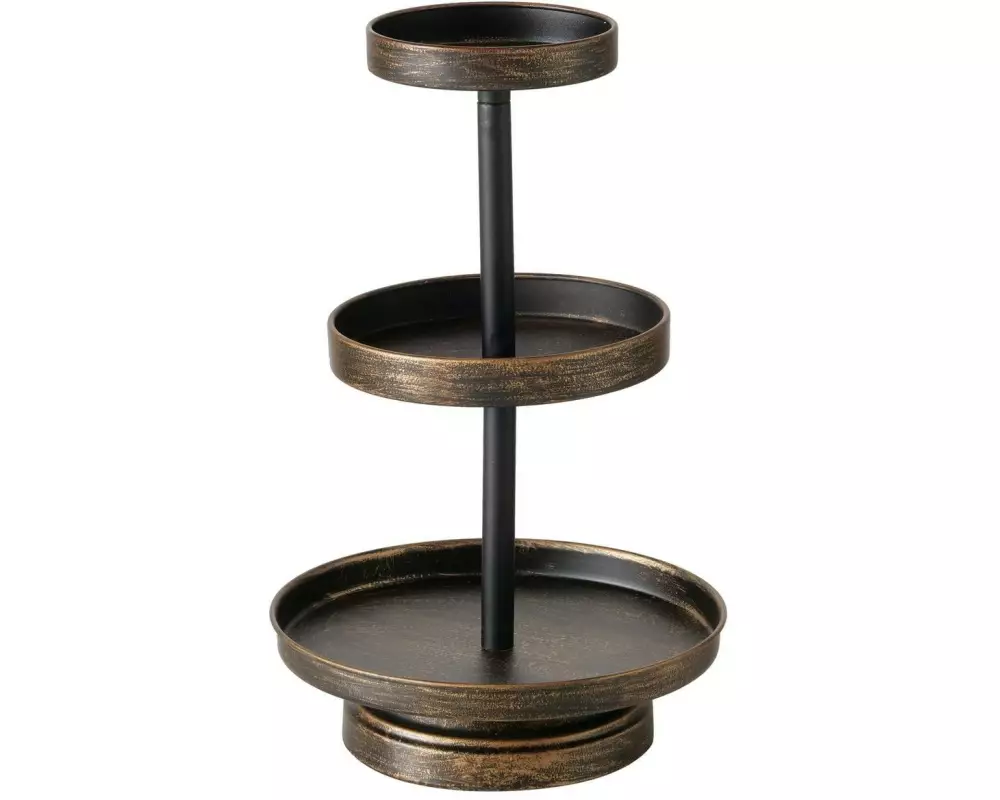 Boltze Etagere Prego Altgold/Schwarz