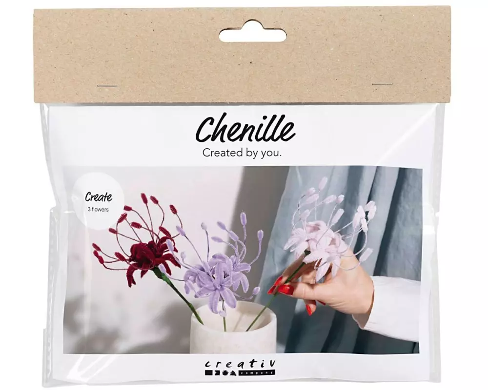 Creativ Company Bastelset Spinnenlilie, Chenilledraht Mini