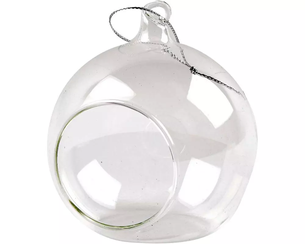 Creativ Company Glaskugeln 8 cm mit Aussparrung, 6 Stück