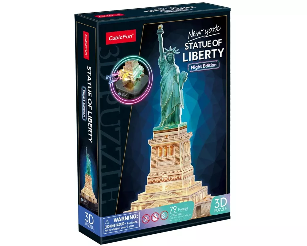 CubicFun 3D Puzzle Freiheitsstatue LED 79 Teile