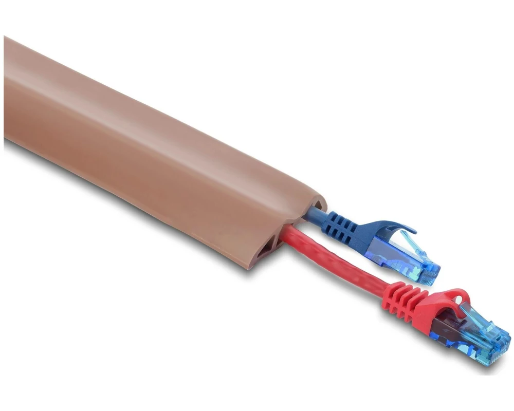 Delock Kabelkanal PVC flexibel 2 m x 50 mm Braun