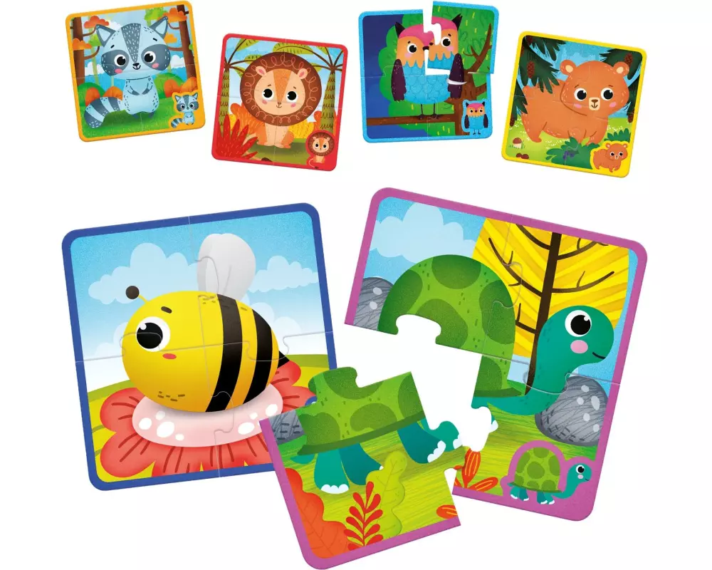 Lisciani Touch Puzzle Montessori, Baby, 6 Motive à 4 Teile