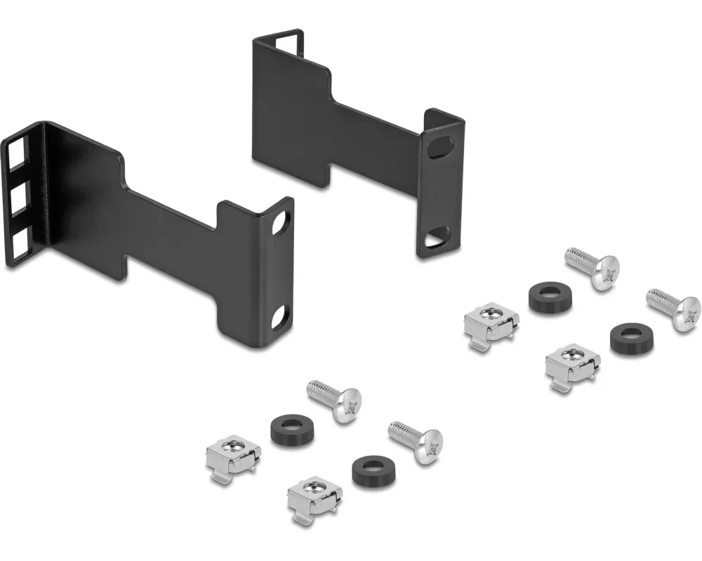 Delock Server Rack Tiefenerweiterung 1HE Schwarz