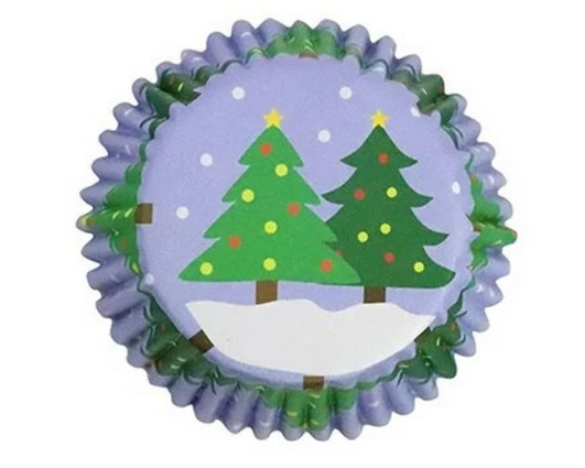 PME Cupcake-Förmchen Papier, Weihnachtsbaum, 30 Stück