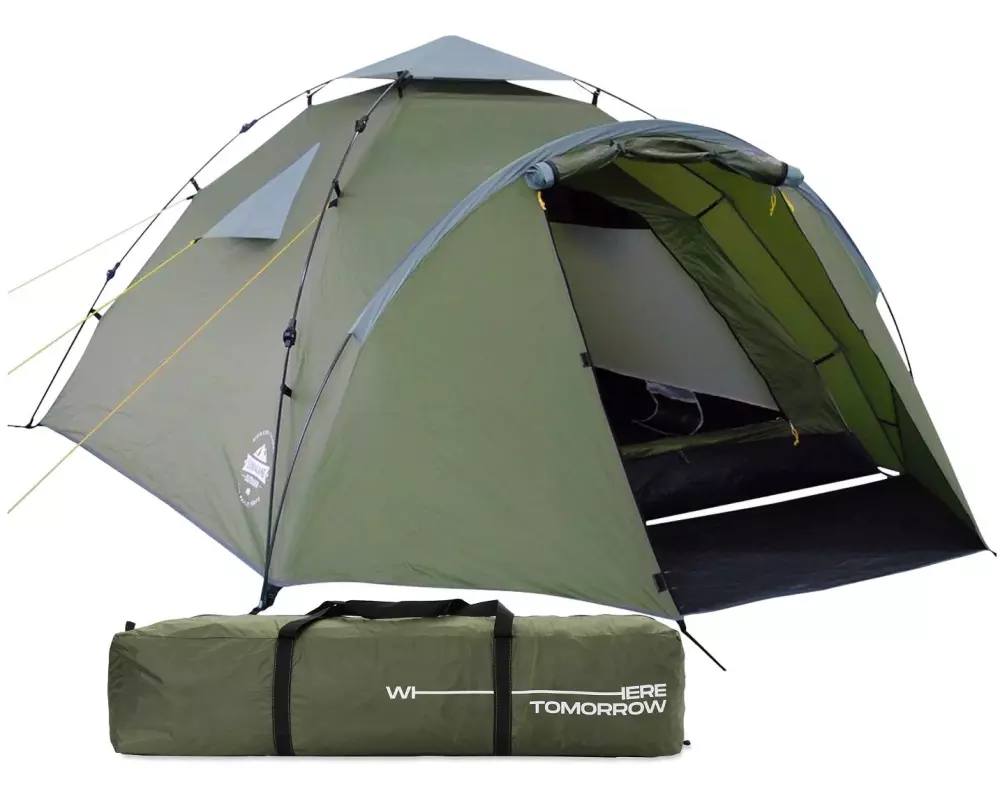Where tomorrow Drei Personenzelt Pop-Up - Grün