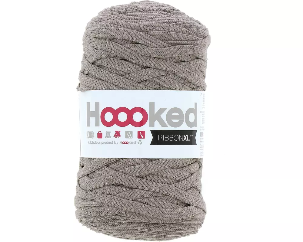 Hoooked Wolle Ribbon XL 250 g, Taubengrau