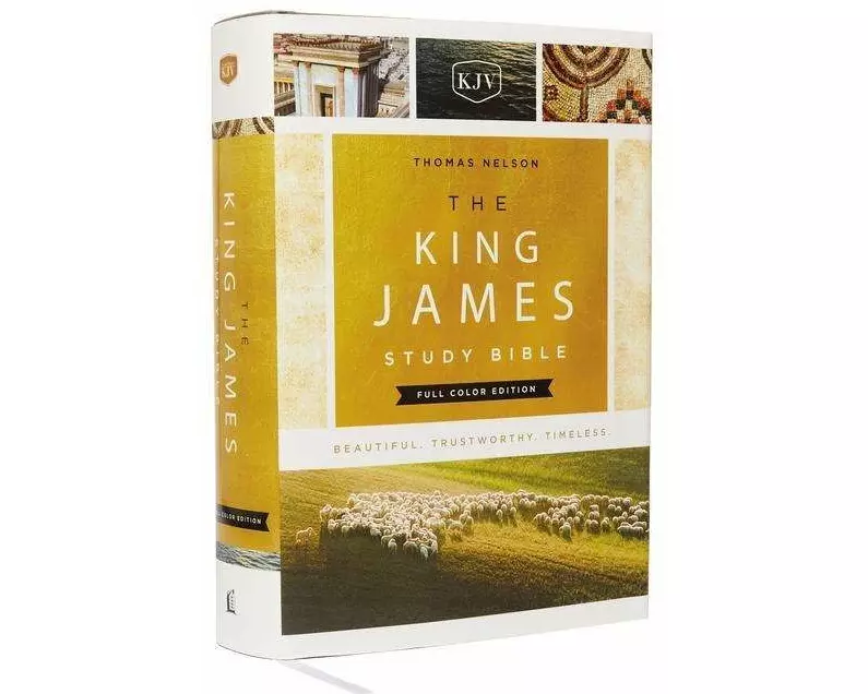 KJV, The King James Study Bible, Full-Color Edition, Cloth-bound Hardcover, Red Letter