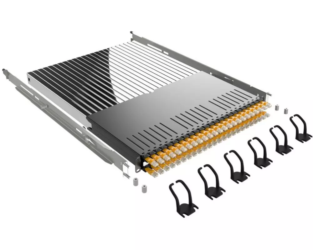 Patchbox PATCHBOX PLUS+ Cat 6A, STP, 1.8 m, Gelb, 24 Kassetten