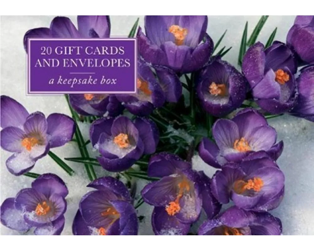 Tin Box of 20 Gift Cards and Envelopes: Crocus