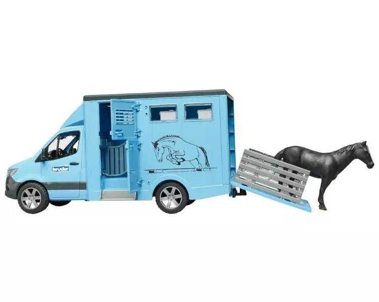 Bruder Spielwaren MB Sprinter Tiertransporter mit 1 Pferd