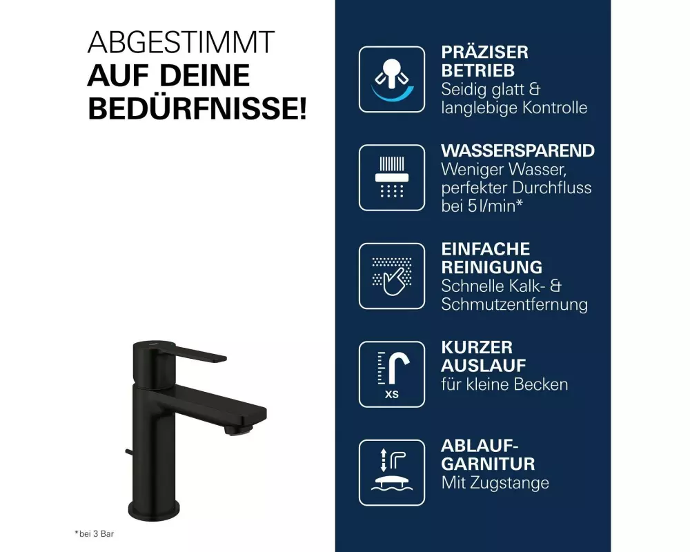 GROHE Lineare XS-Grösse Mattschwarz