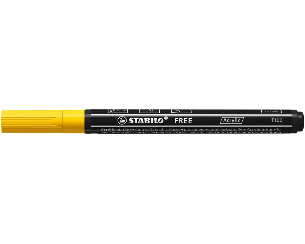 STABILO Acrylmarker Free Acrylic T100 Gelb