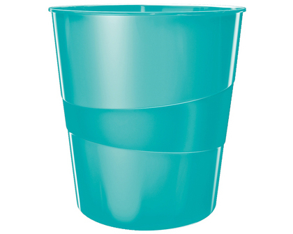 LEITZ Papierkorb WOW 15 Liter 52781051 eisblau