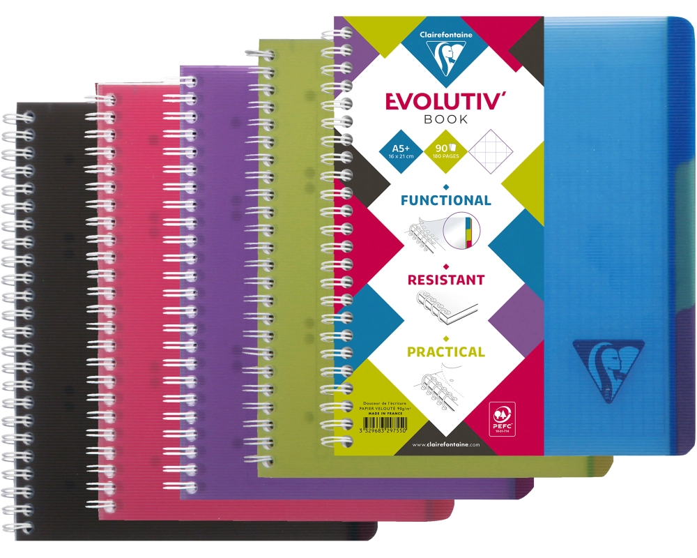 CLAIREFONTAINE LINICOLOR Heft A5+ 329755 5mm 90 Blatt